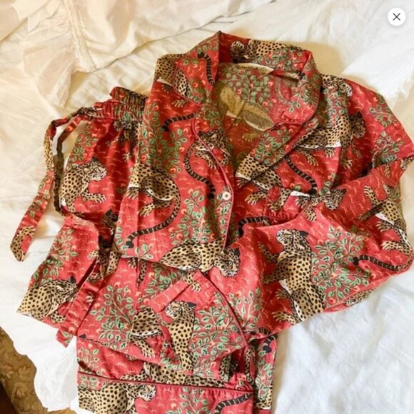 RARE Bagheera Scarlet Printfresh Long Pajama Set - Picture 2 of 7